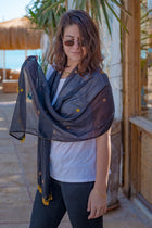 Salha Stars Noir Scarf