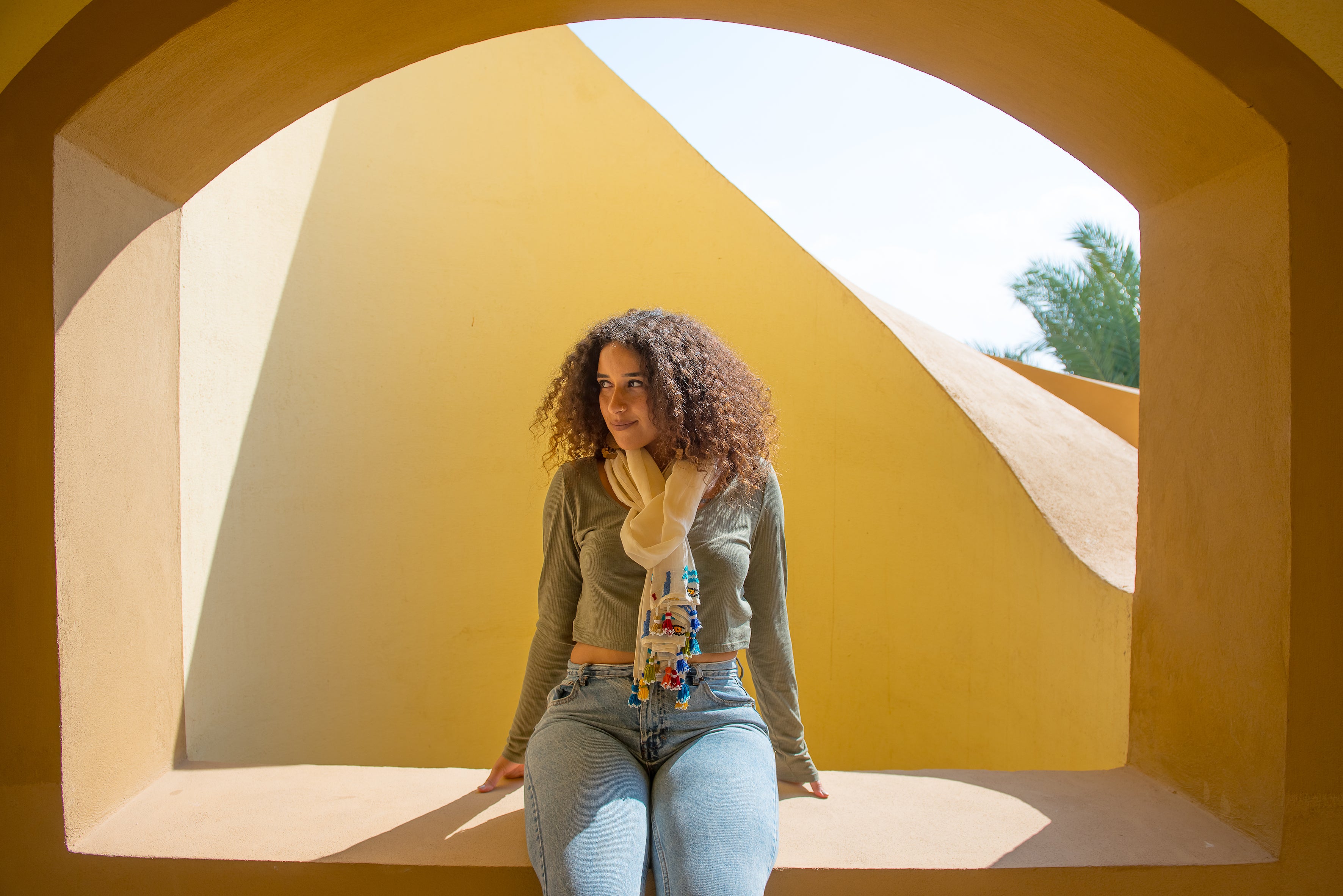 Pharaonic Line Shawl