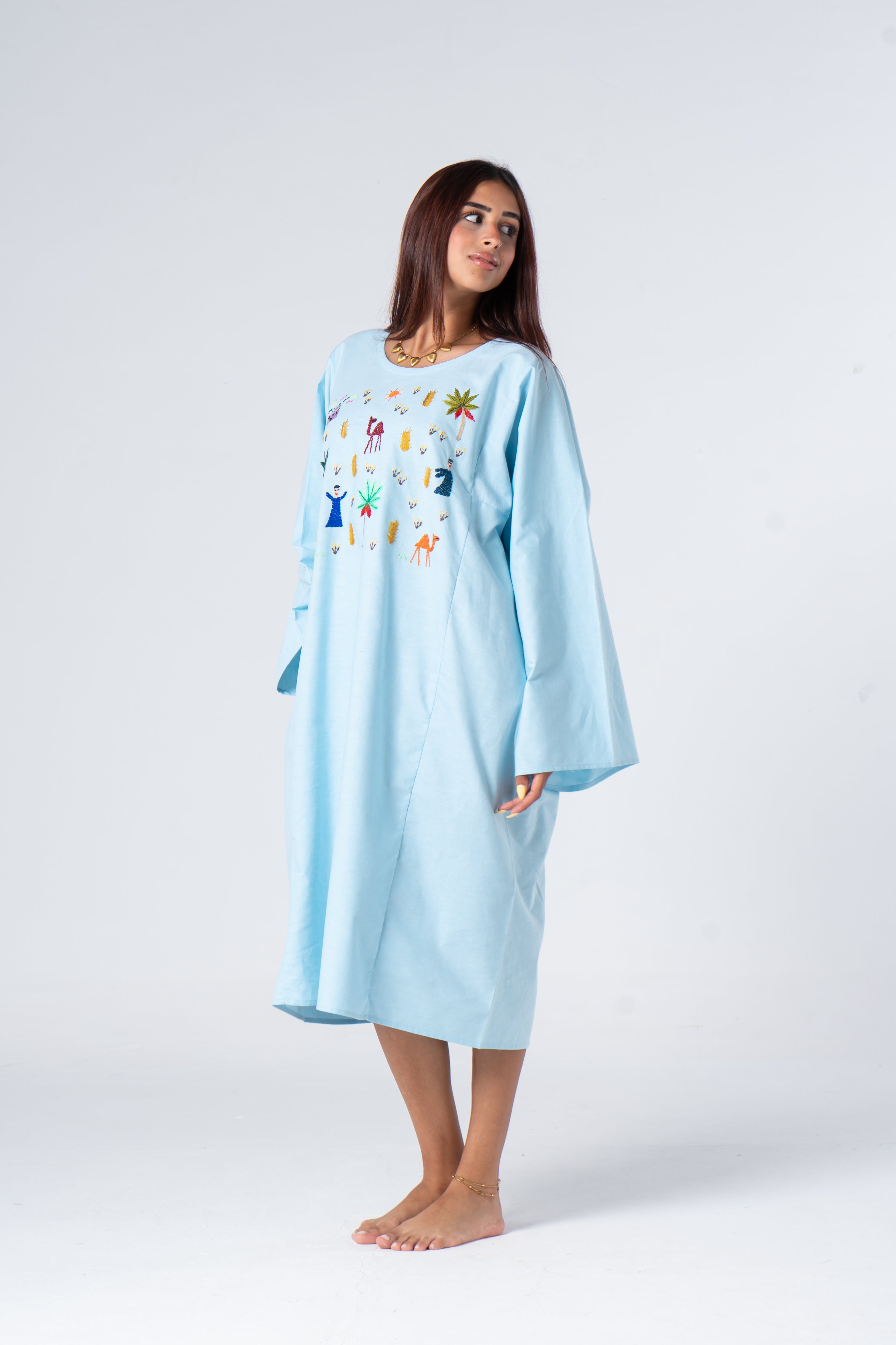 Midi Light Fellahy Galabeya Linen