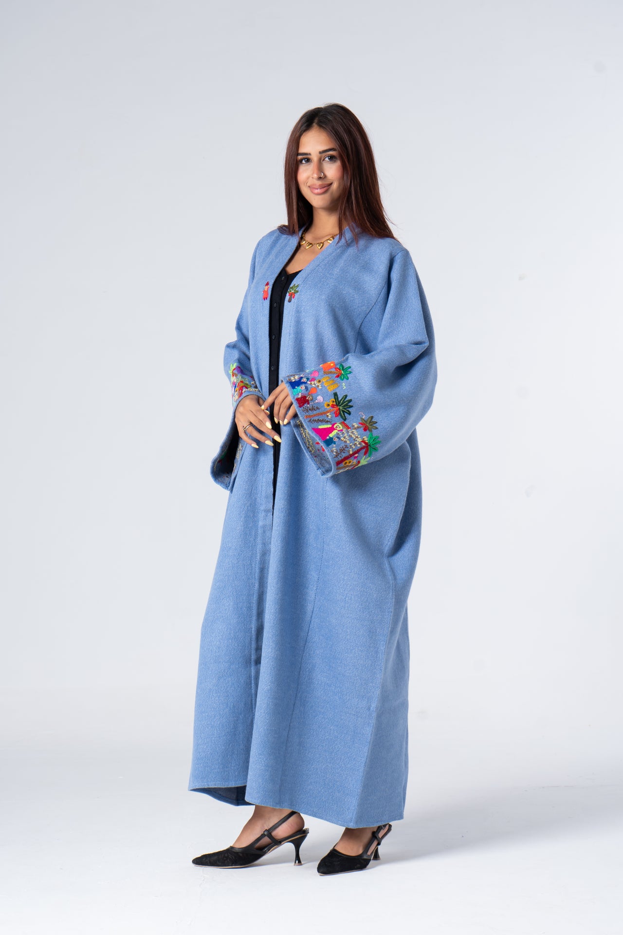 Matching Fellahy Kaftan and Classic Fellahy Shawl Castor