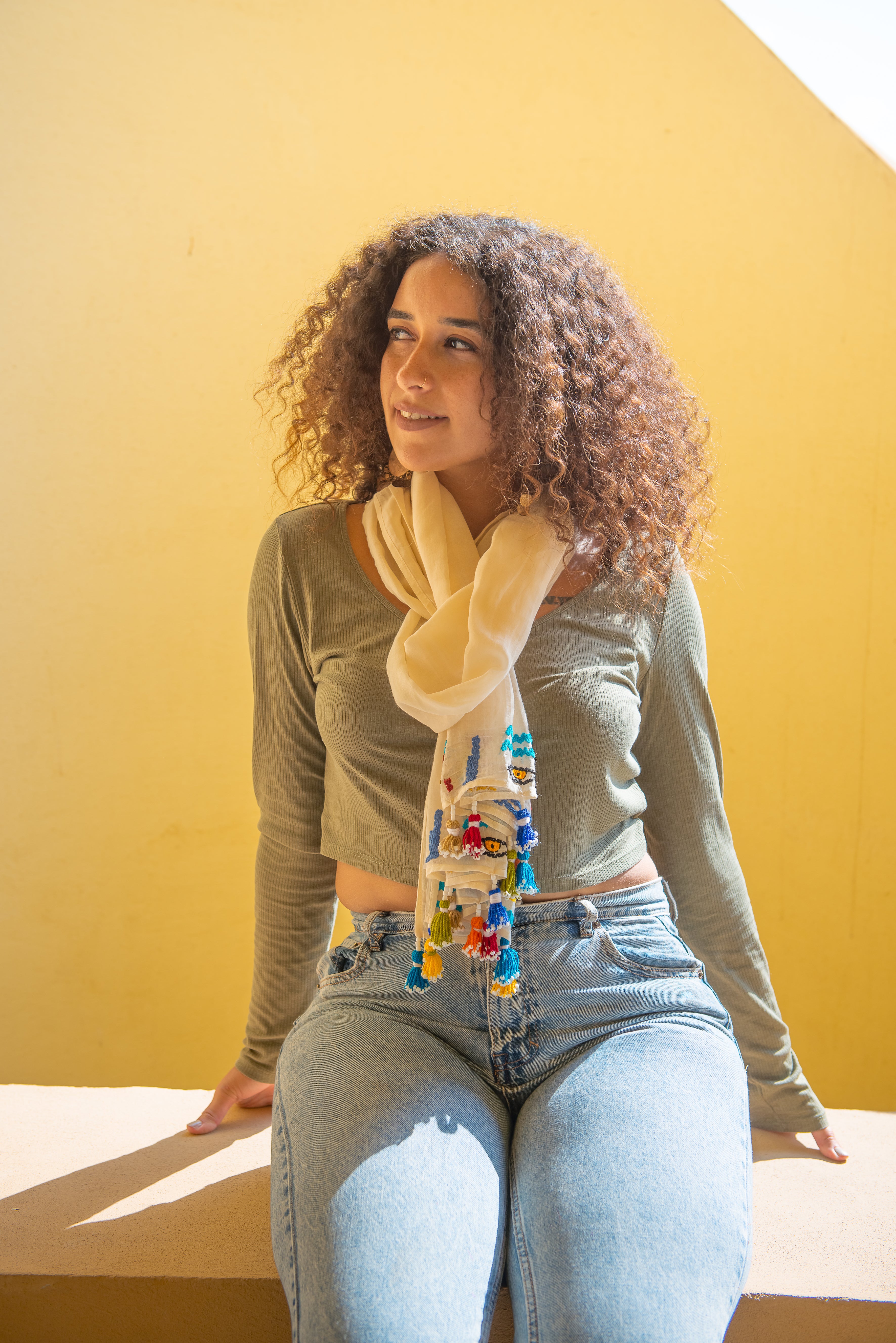 Pharaonic Line Shawl